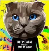 Cat Stay Home Keep Calm (10X10)