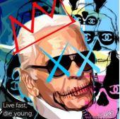 Karl Abstract Live Fast (10X10)