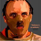 Hannibal Lecter Rudeness Pop Art (10X10)