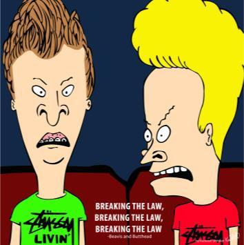 Breaking The Law- Beavis And Butthead Pop Art Medium (20X20)