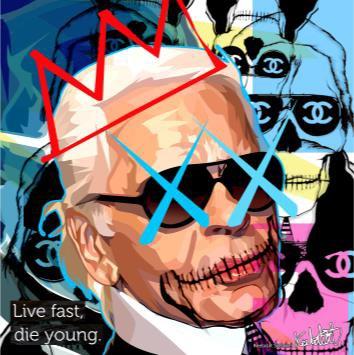 Karl Abstract_Live Fast Pop Art Medium (20X20)