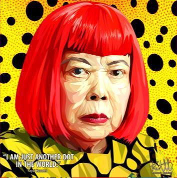 Yayoi Kusama_I Am Just Another Pop Art Medium (20X20)