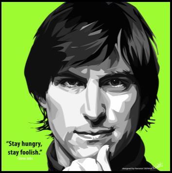 Steve Jobs: Green Pop Art Large (30'X40')