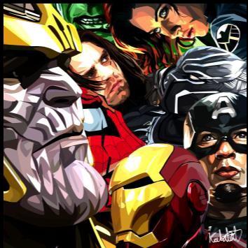 Infinity War_Group Pop Art Large (30X30)