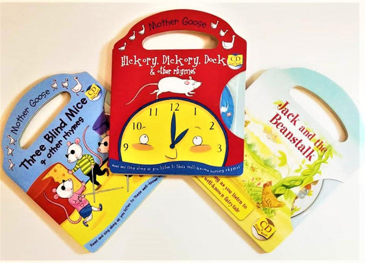 3 Books Set (Jack and the beanstalk,Hickory Dickory Dock, & Other Rhymes, Thee Blind Mice and Other Rhymes)