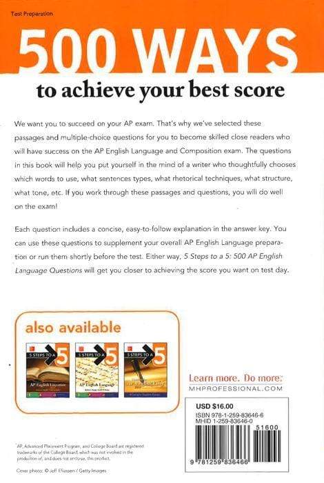 *5 Steps To A 5: 500 AP* English Language Questions To Know By Test Day