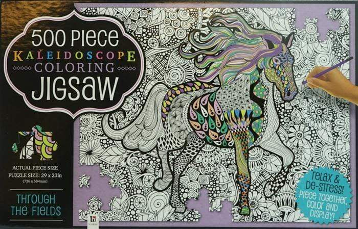 500 Piece Kaleidoscope Coloring Jigsaw