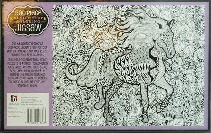 500 Piece Kaleidoscope Coloring Jigsaw