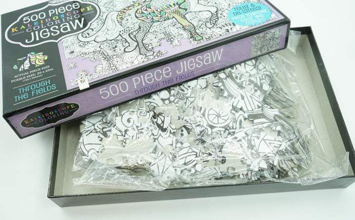 500 Piece Kaleidoscope Coloring Jigsaw