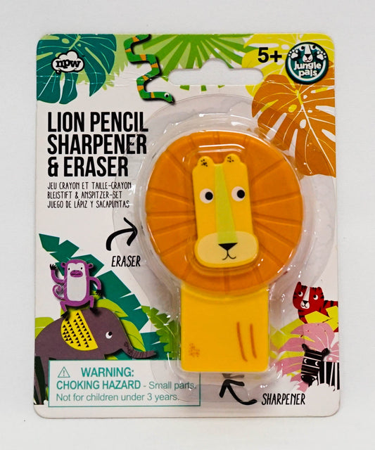 Lion Pencil Sharpener And Eraser