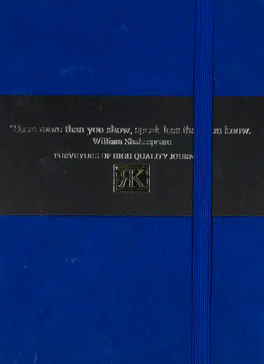 Pocket Pu Journal With Black & Gold Foil Bellyband (Dark Blue)