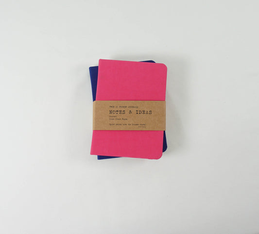 Pocket Journal: Pink & Blue (Twin Pack)