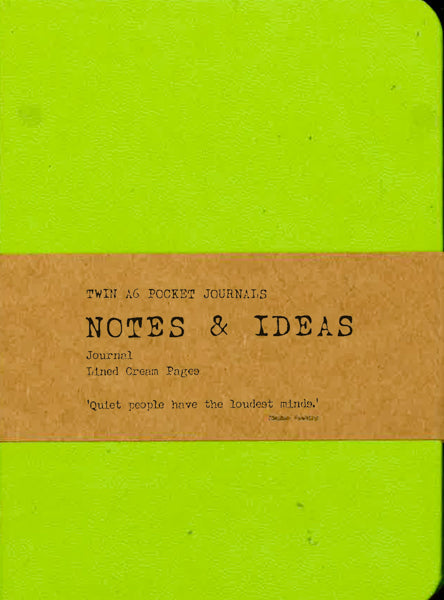 Pocket Journal: Green & Orange (Twin Pack)