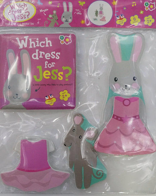 Which Dress For Jess? Bath Book And Foam Sticker Set