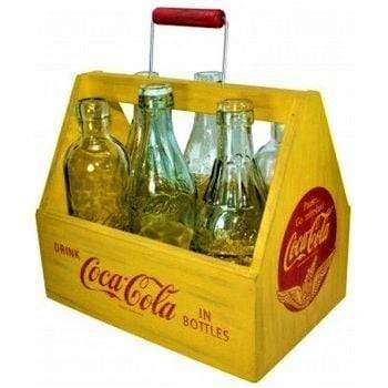 6 Pack Crate with Full Size Coke Bottles