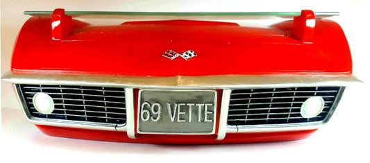 69 Corvette 3-D Wall Shelf (RED)