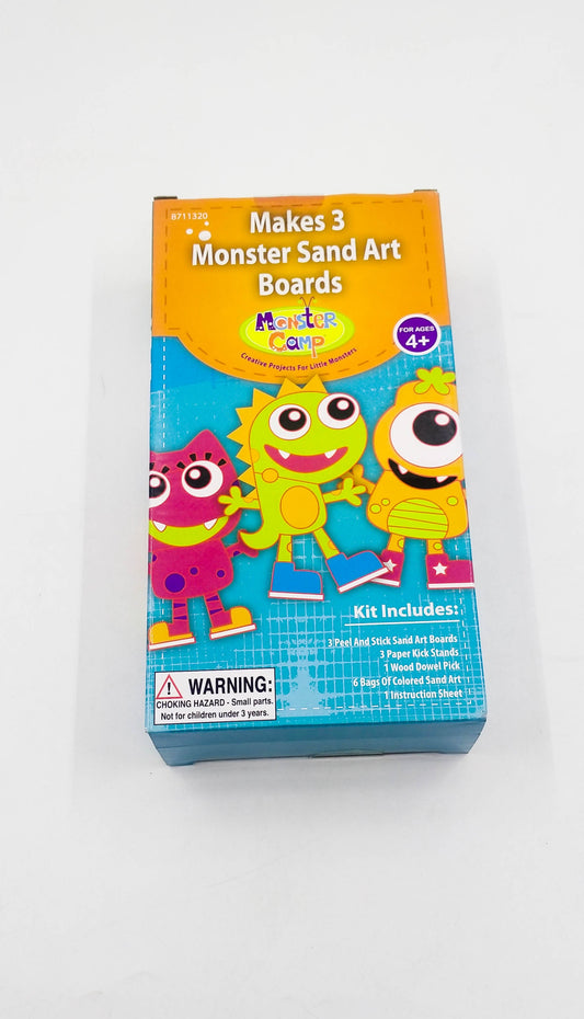 Monster Camp Makes 3 Monster Sand Art Boards