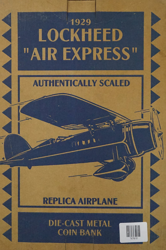 1929 Lockheed Air Express Die-Cast Metal Coin Bank