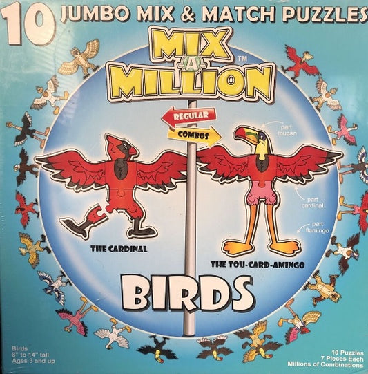 Jumbo Mix & Match Puzzles: Mix A Million Birds