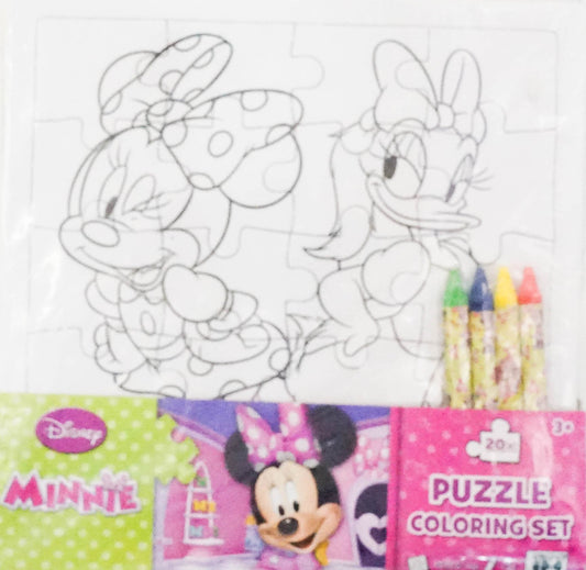Disney Minnie Puzzle Coloring Set