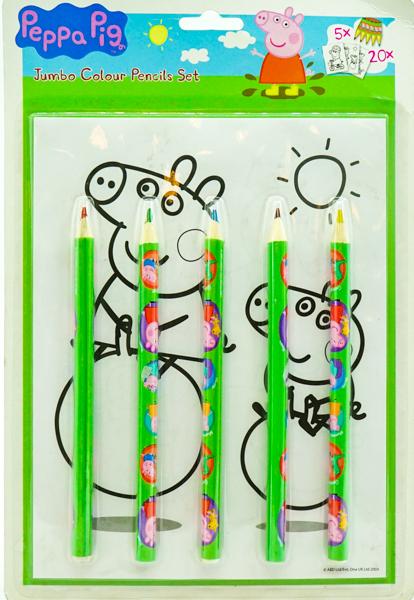 Peppa Pig: Jumbo Colour Pencils Set