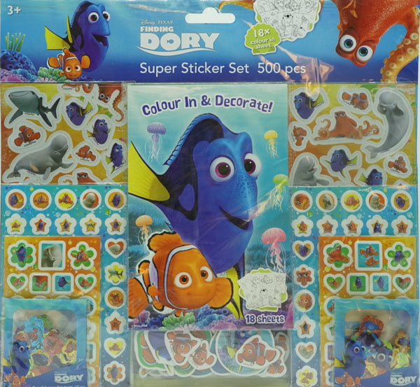 Dory Sticker Finding Dory Super Sticker Set 500 Pieces – BookXcess