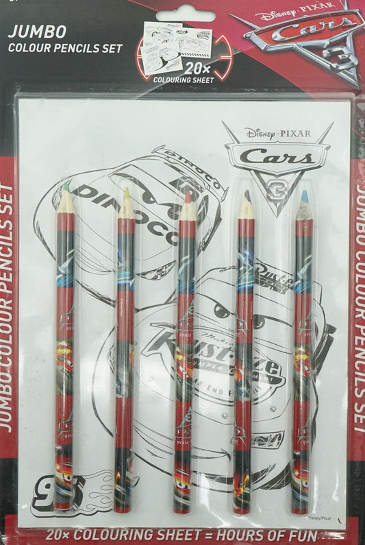 Cars: Jumbo Colour Pencils Set