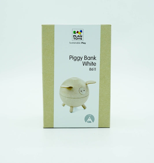 Piggy Bank White With Eyes(Laser)(Pta)