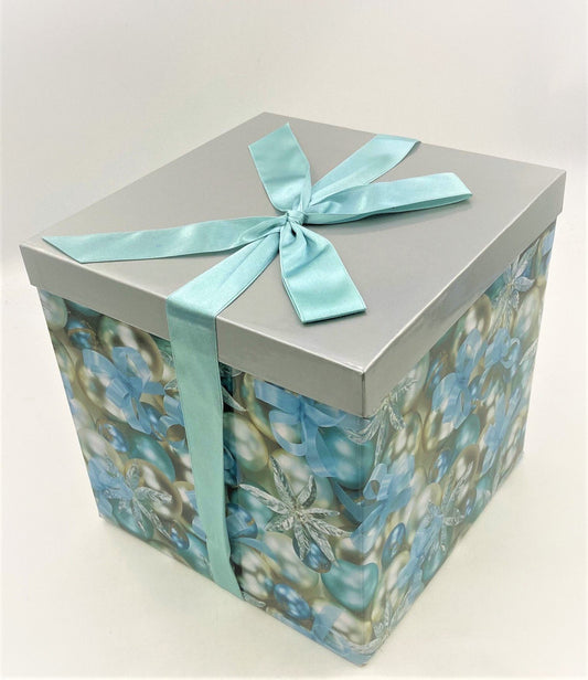 Folded Gift Box W/Ribbon 9''