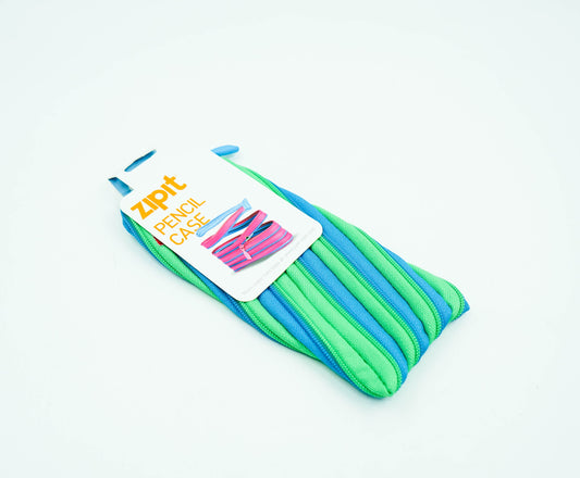 Zipit Bright Twister Pouch: Blue & Green