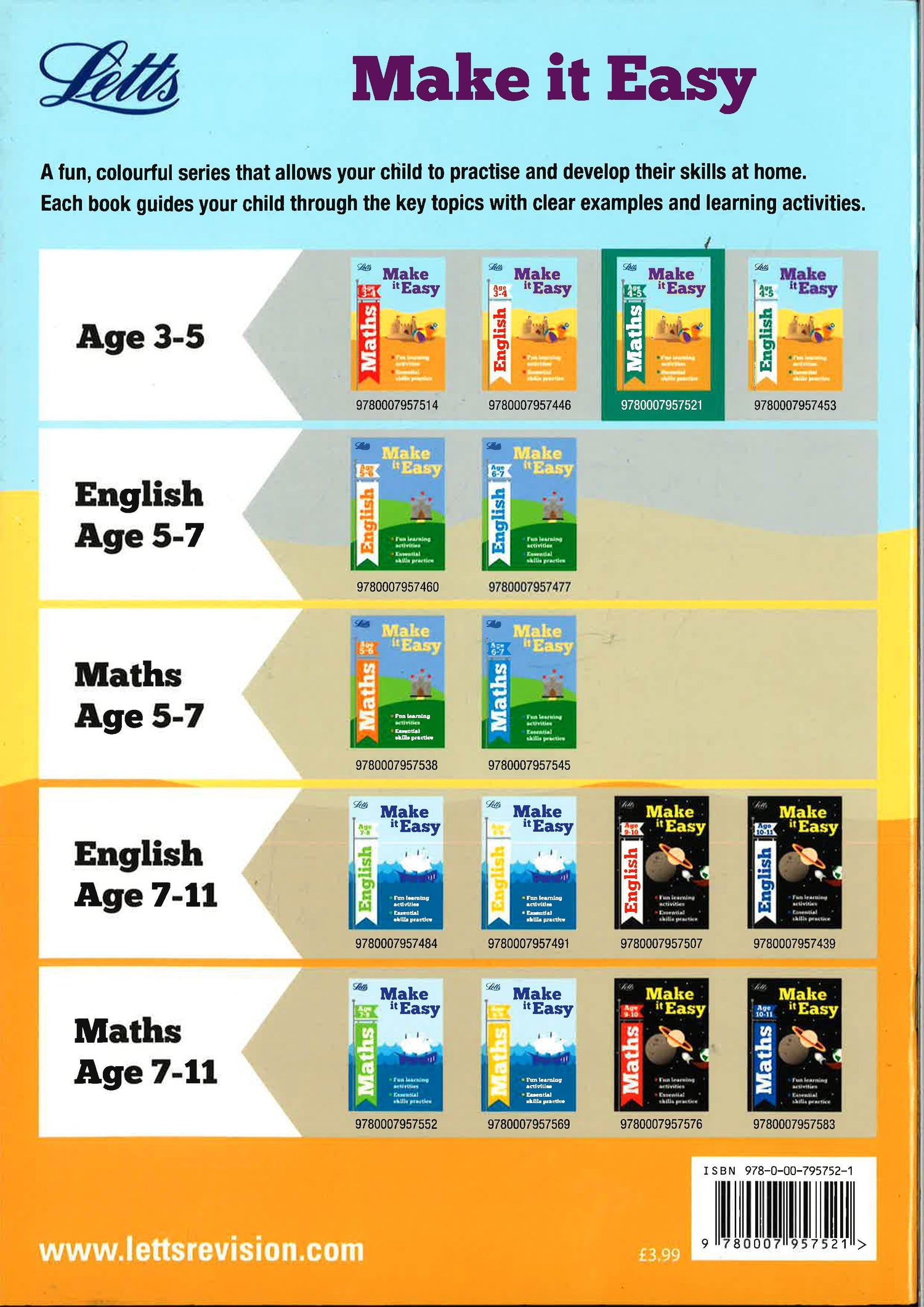 Math Gcse Letts Letts: Make It Easy Maths (Age 4-5) – BookXcess