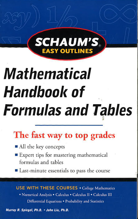 Schaum's Outline Mathematical Handbook Of Formulas