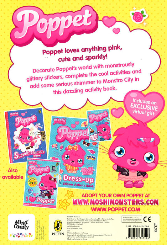 Moshi Monsters: Poppet Sparkly Sticker Activity Book