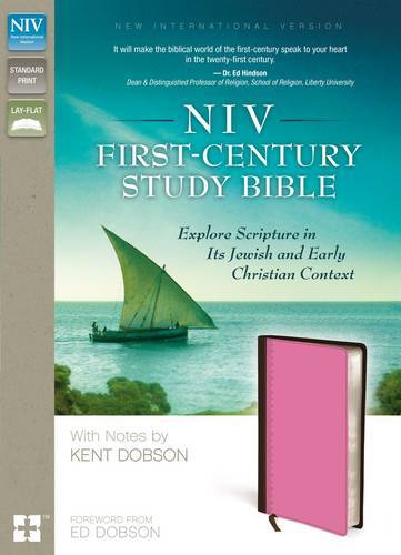 Niv First-Century Study Bible (Chocolate/Orchid Italian Duo-Tone)