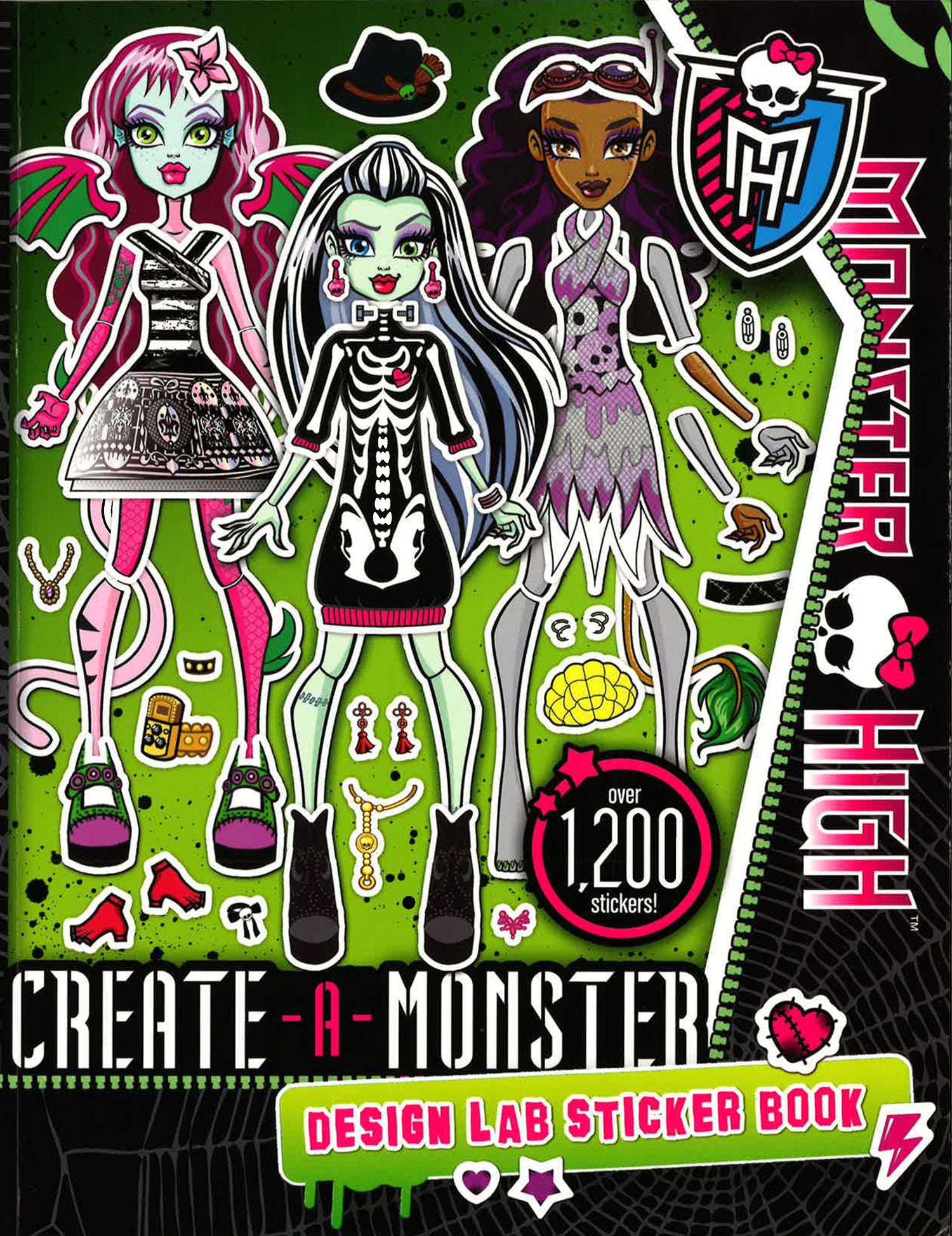 build your own monsters sticker book Monster High: Create-A-Monster Design Lab Sticker Book – BookXcess
