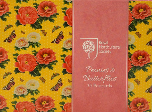 Rhs Peonies And Butterflies Postcards
