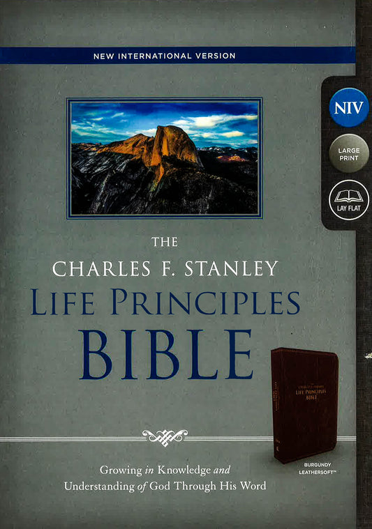 NIV, The Charles F. Stanley Life Principles Bible (5463A - Burgundy Leathersoft)