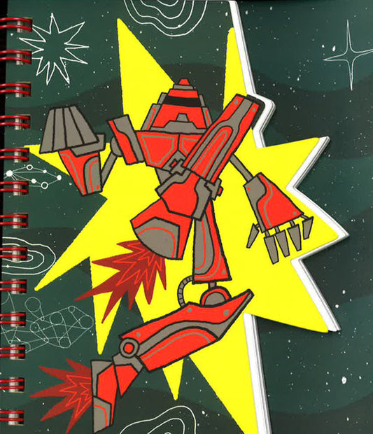Notebook: Robot Power Layered Journal