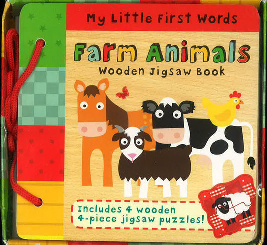 Farm Animals Wooden Jigsaw Book