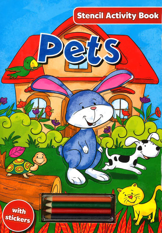 Stencil Activity Books: Pets (With Stckers)