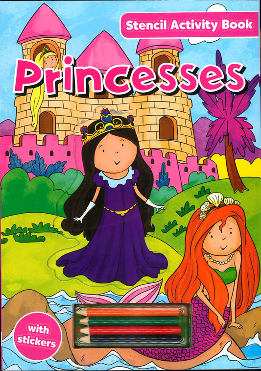 Activity Stencil Books - Princesses