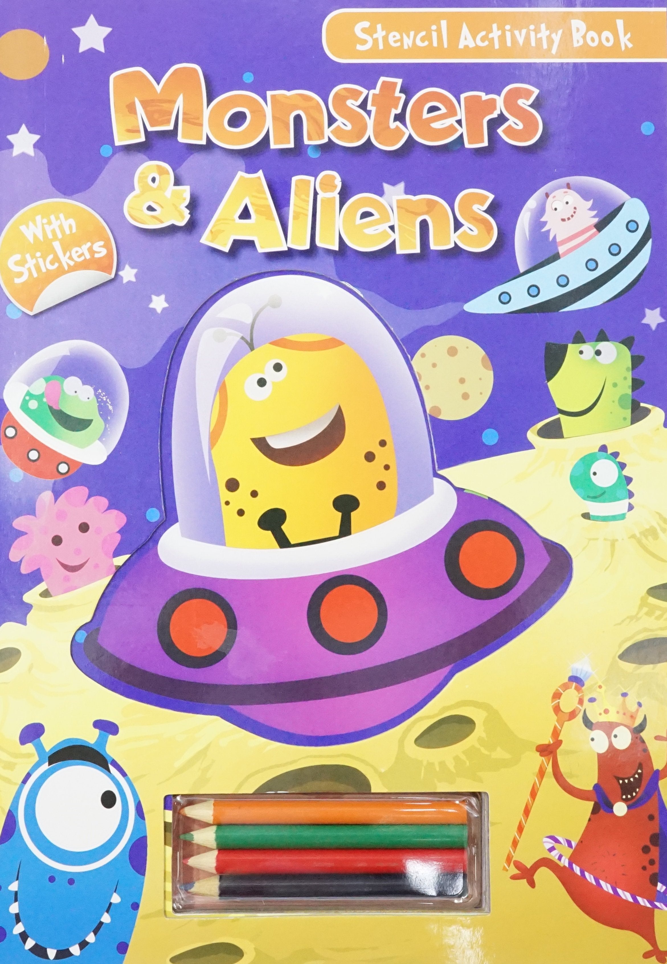 Monster Math Alienbook Monsters And Aliens: Stencil Activity Book – BookXcess