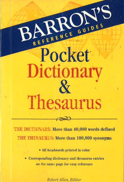 Barron's Pocket Dictionary & Thesaurus