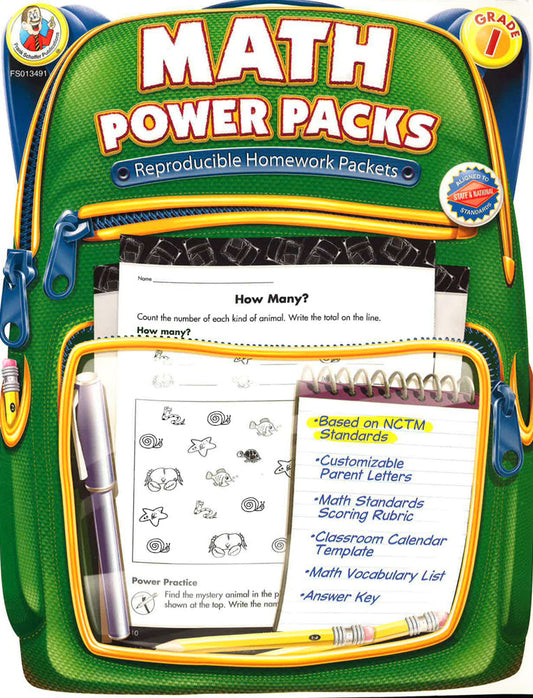 Math Power Packs, Grade 1