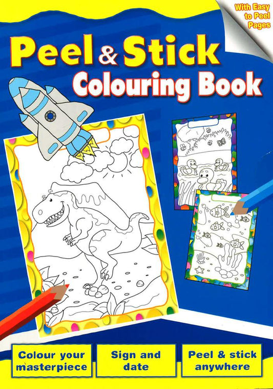 Peel & Stick Colouring Book: Rocket