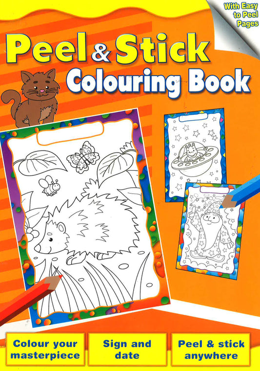 Peel & Stick Colouring Book: Cat
