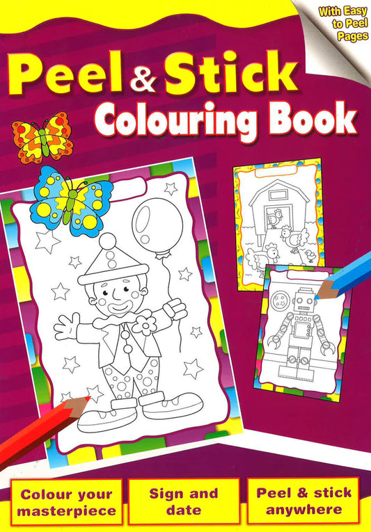 Peel & Stick Colouring Book: Butterfly