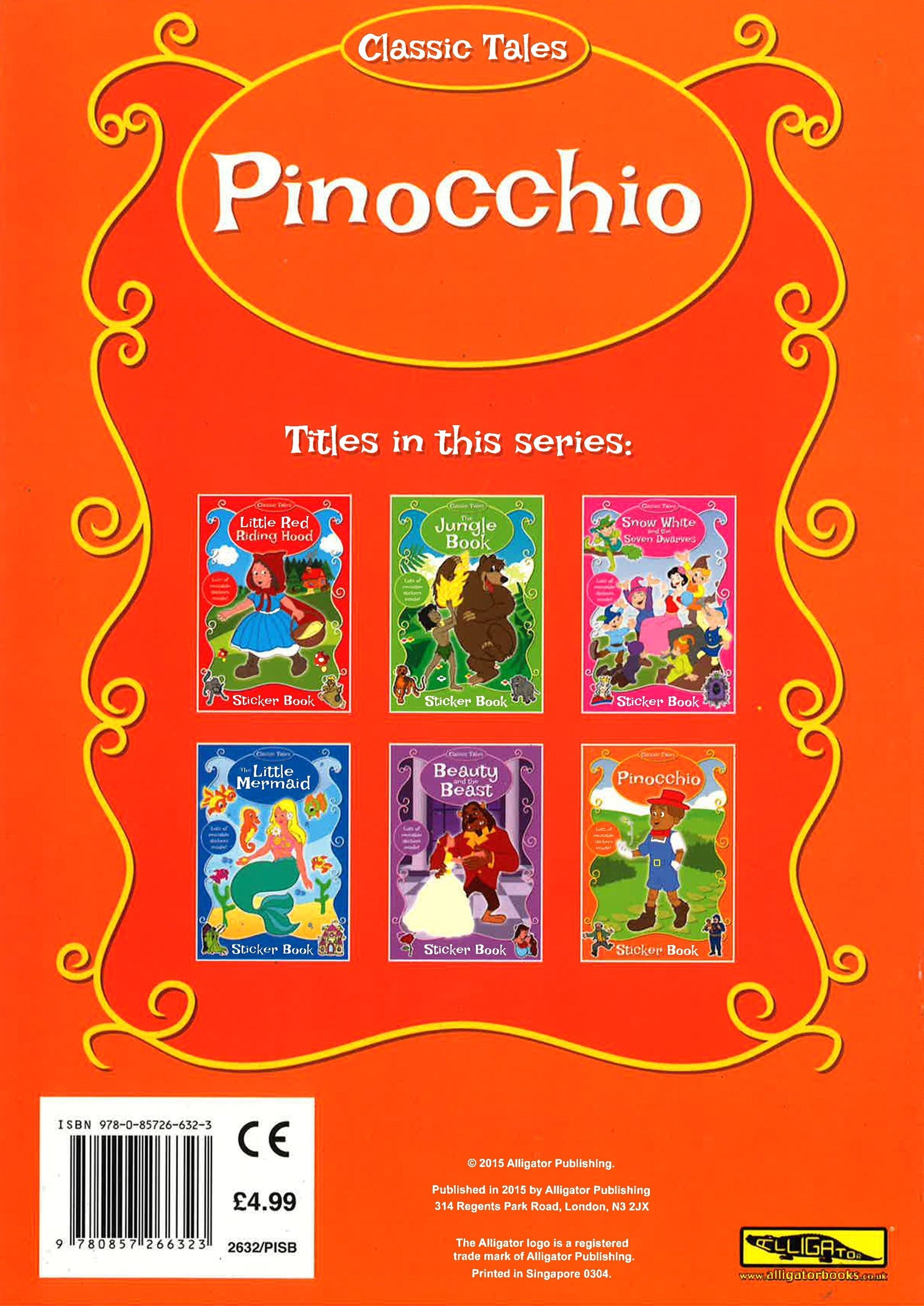 Pini Sticker Books Classic Tales: Pinocchio Sticker Book – BookXcess