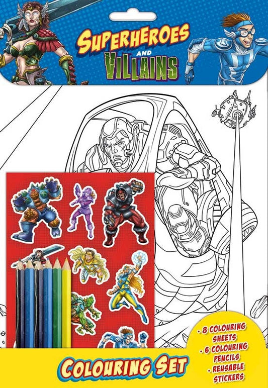 Superheroes & Villains Colouring Set