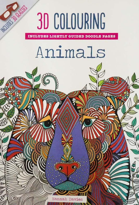 3D Colouring Animals : Includes Lightly Guided Doodle Pages